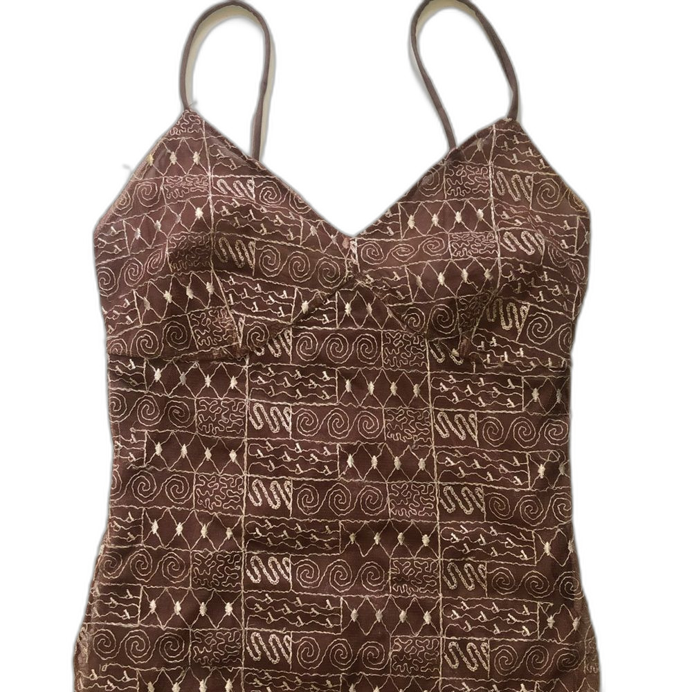 [Fiona Beckett for Tooke] Rust Print Cami Top Sz: S